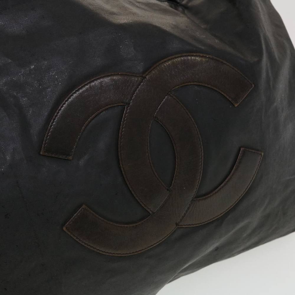 CHANEL Tote Bag Patent leather Black CC Auth bs5857 - Picture 10 of 16